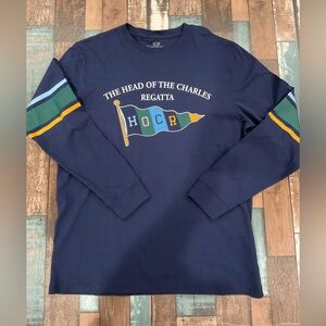 Vineyard vines long sleeve navy size medium NWOT regatta theme